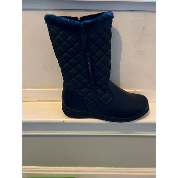 The Totes Isotoner Jackie Quilted Snow Boot Women’s 7M Black - Picture 7 of 14